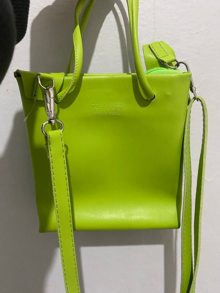 Yeşil Deri Kadın Çanta - Görsel 2