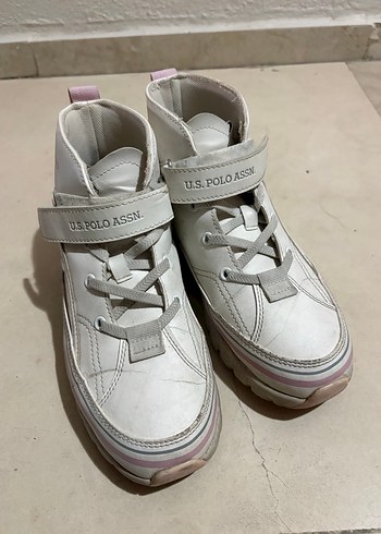 U.S. Polo Assn. Pembe Yüksek Top Spor Ayakkabı - Görsel 2