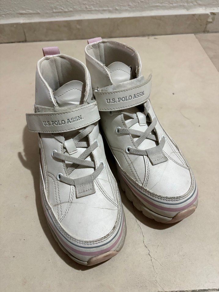 U.S. Polo Assn. Pembe Yüksek Top Spor Ayakkabı - Görsel 2