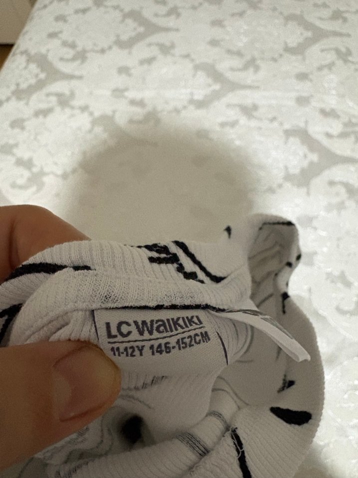 Kız Çocuk Gri Baskılı Uzun Kollu Tişört - Görsel 3