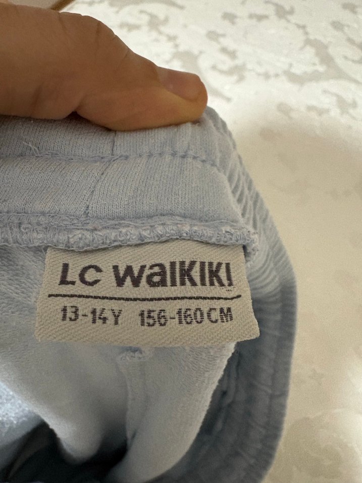 Gri Kadın Keten Bol Kesim Eşofman Altı - Görsel 3