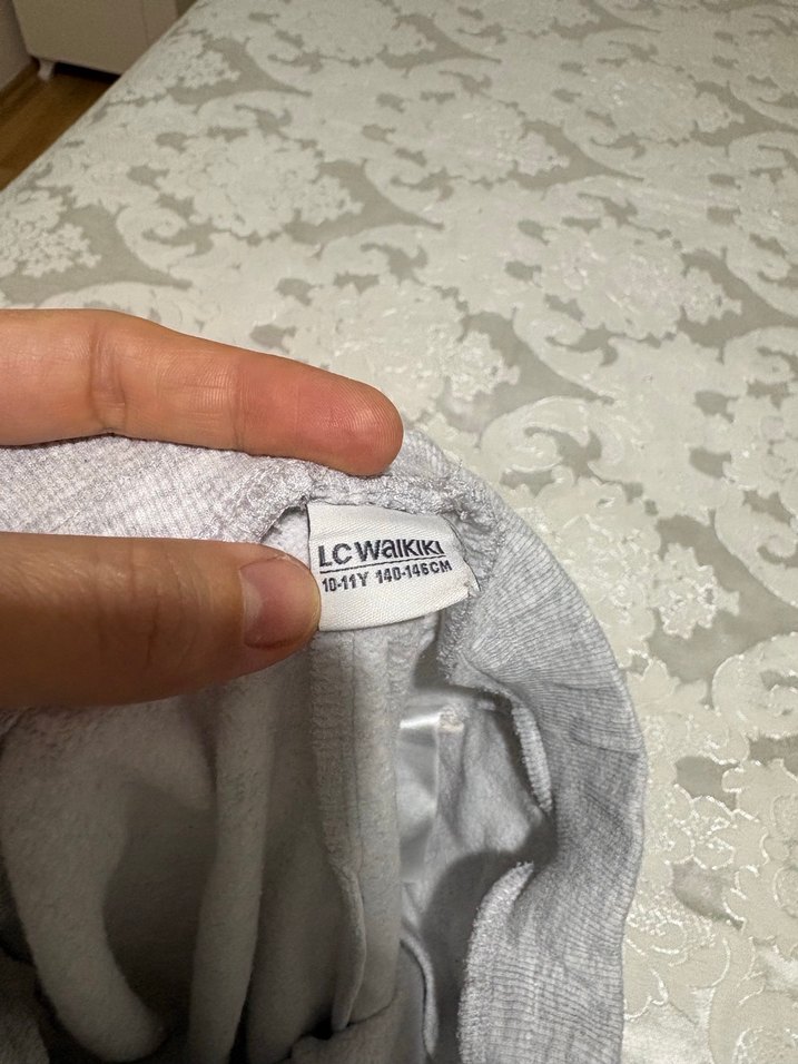 Gri Kadın Salaş Midi Eşofman Altı - Görsel 3