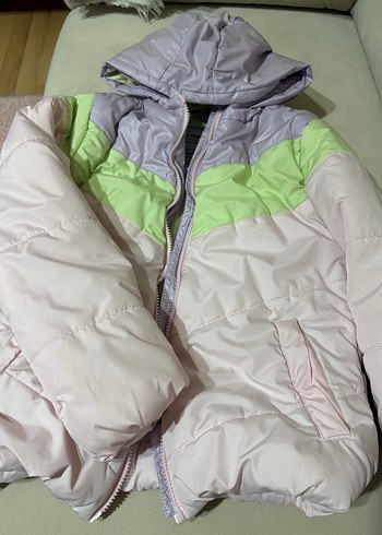 Kadın Pastel Renkli Kapüşonlu Kışlık Mont - Görsel 2