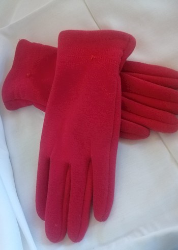 Diğer Kırmızı Kadın Polar Eldiven