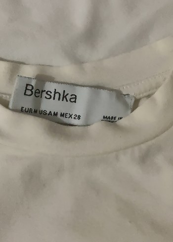 Bershka Beyaz Baskılı Kadın Tişört - Görsel 2
