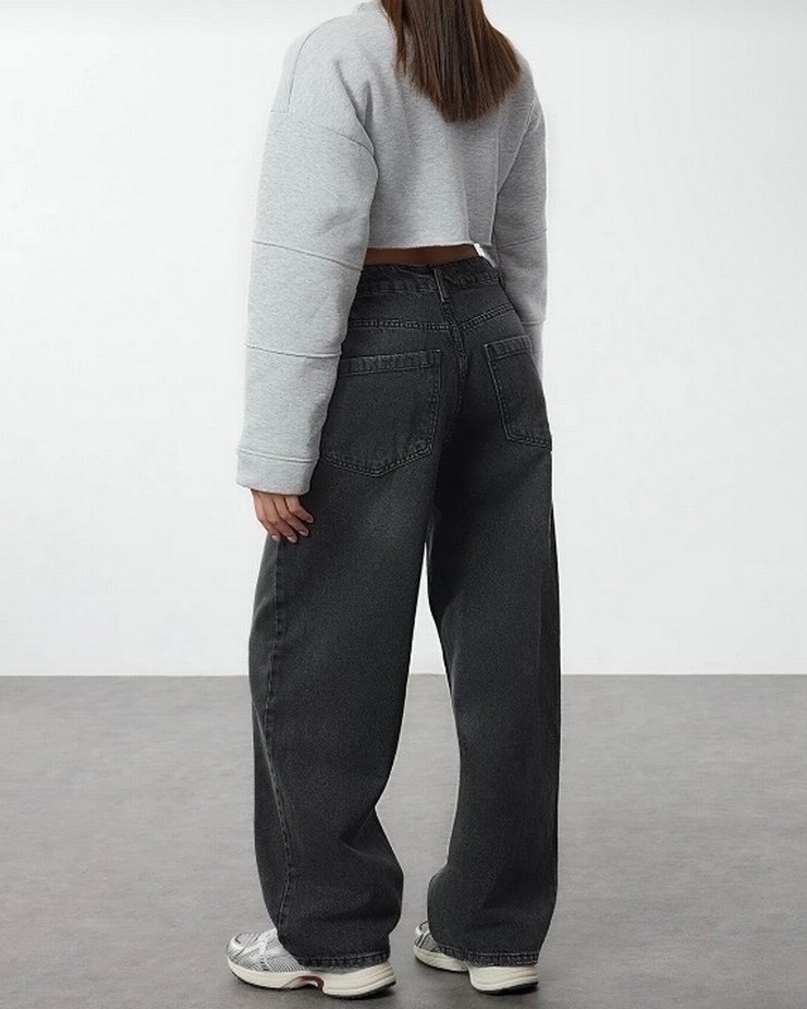 Yırtık detaylı jean - Görsel 5