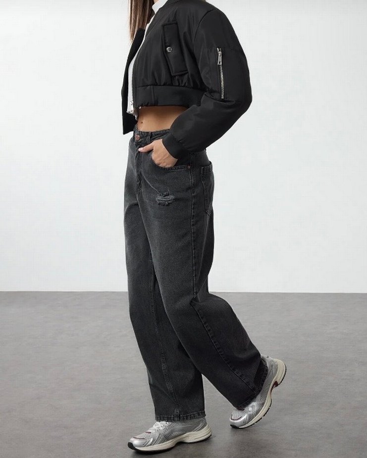 Yırtık detaylı jean - Görsel 2