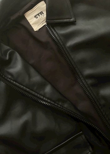 Kadın Siyah Suni Deri Ceket - Görsel 5