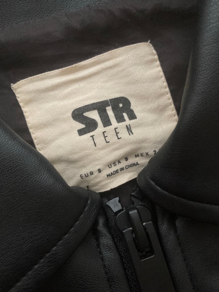 Kadın Siyah Suni Deri Ceket - Görsel 3