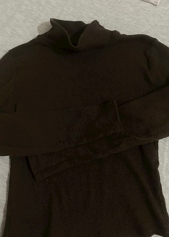 Kahverengi Balıkçı Yaka Kadın Kazak - Görsel 2