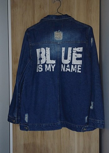 Düğmeli Mavi Kadın Denim Ceket - Görsel 2