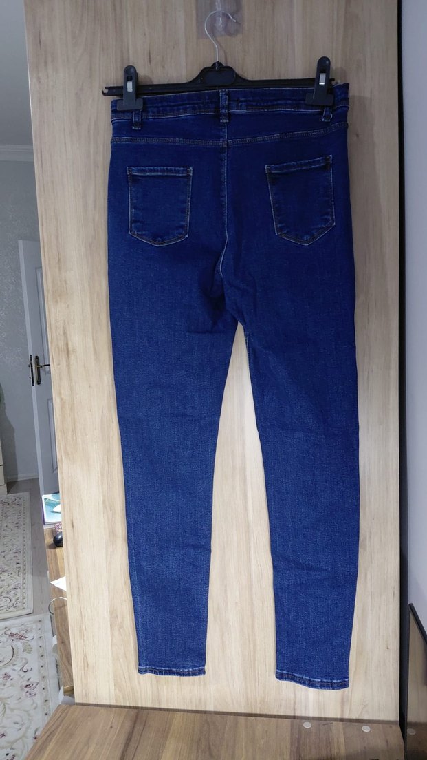 Kadın Mavi Denim Midi Boy Jean - Görsel 2