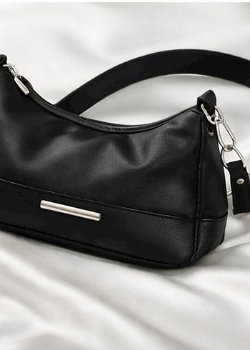 Minimalist Siyah Deri Kadın Çanta - Görsel 2