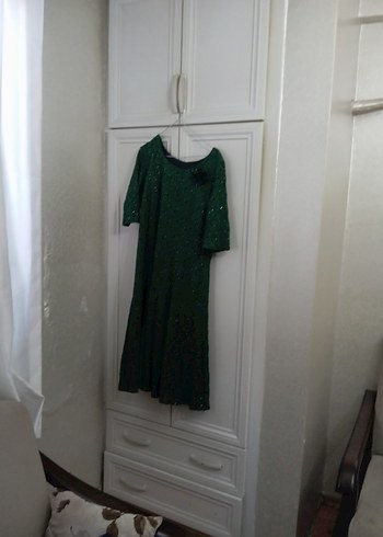 Mor Payetli Uzun Abiye Elbise - Görsel 8