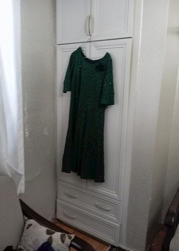 Mor Payetli Uzun Abiye Elbise - Görsel 7