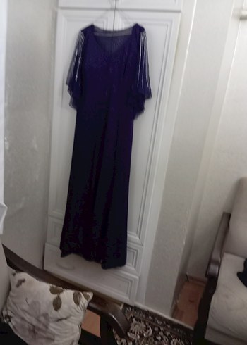 Mor Payetli Uzun Abiye Elbise - Görsel 6