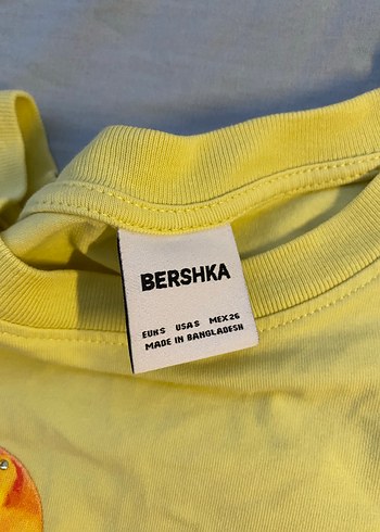 Bershka Sarı bershka Baskılı Kısa Kollu Tişört