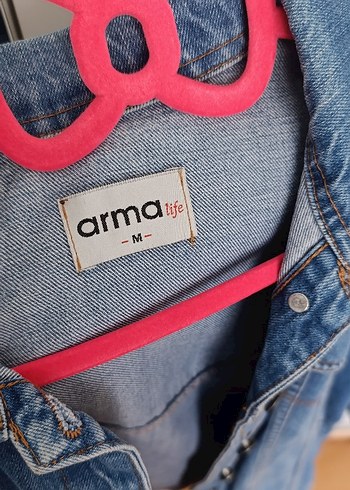 m Beden Düğmeli Mavi Midi Denim Ceket