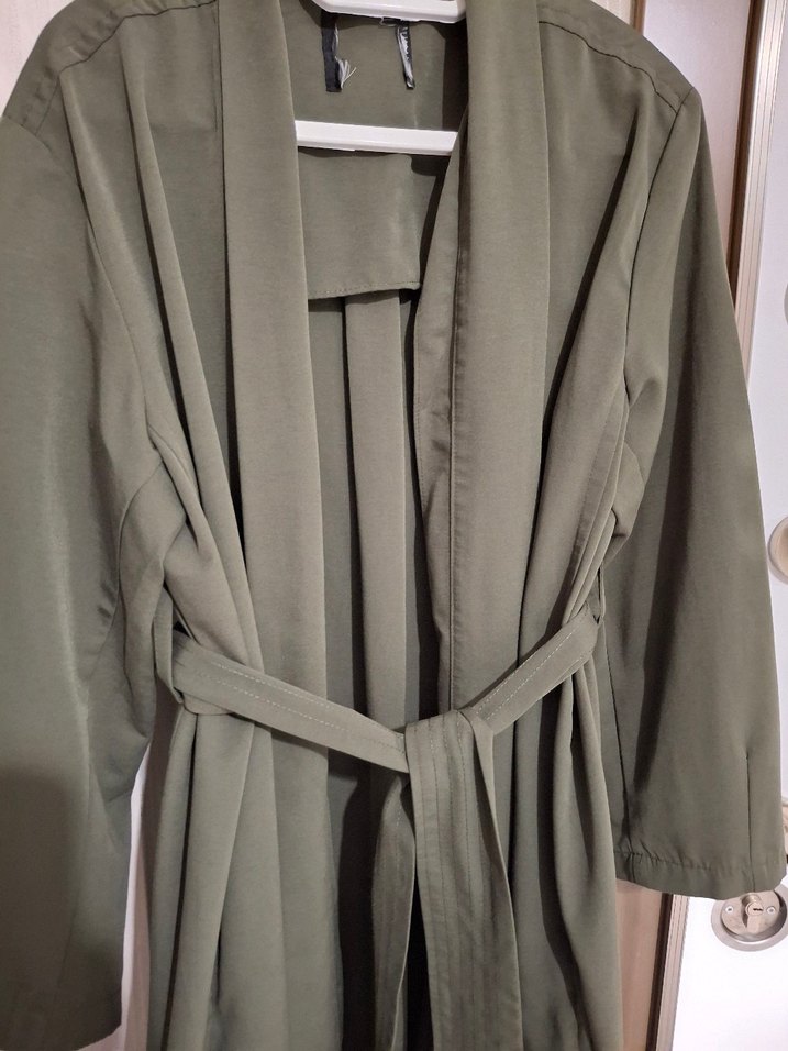 Kadın Uzun Salaş trençkot - Görsel 2