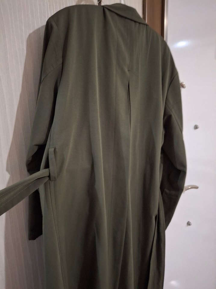 Kadın Uzun Salaş trençkot - Görsel 4