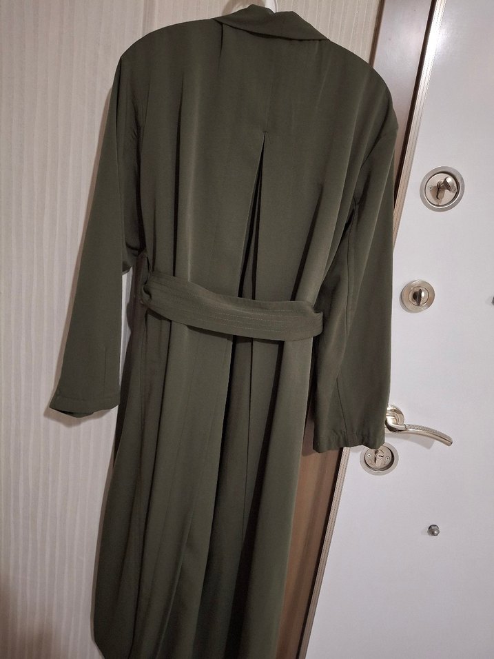 Kadın Uzun Salaş trençkot - Görsel 3