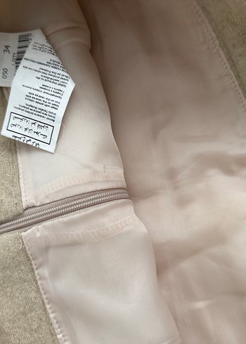 Koton Dantel detaylı bej renkli etek
