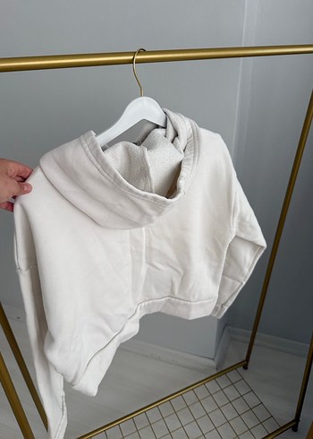diğer Beden beyaz Renk Kadın Beyaz Kapüşonlu Sweatshirt