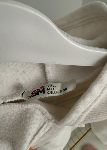 diğer Beden Kadın Beyaz Kapüşonlu Sweatshirt