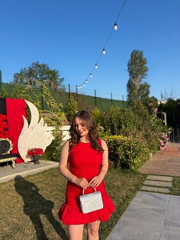 36 Beden Kırmızı elbise