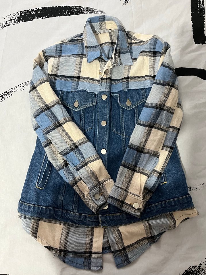 Düğmeli Kadın Kot Ceket - Görsel 2