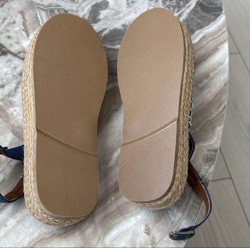 Kadın Kot Kumaşlı Dolgu Topuklu Sandalet - Görsel 3