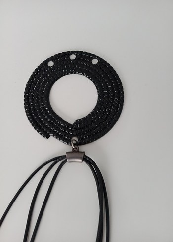 Yılan Desenli Kahverengi Uzun Kadın Kolye - Görsel 3