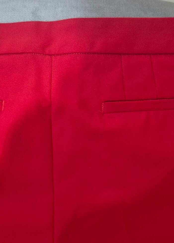 HERRY KIRMIZI KUMAŞ PANTOLON SIFIR AYARINDA - Görsel 2