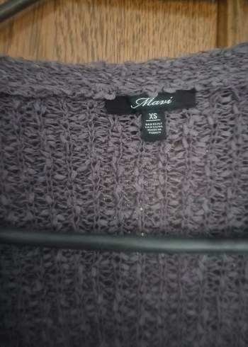 Gri Örgü Kadın Hırka, Rahat Kesim - Görsel 3