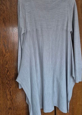 Gri Kadın Triko Uzun Kollu Bisiklet Yaka Kazak - Görsel 3