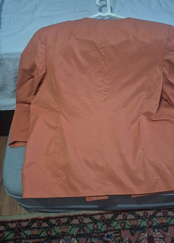 Düğmeli  Kavuniçi Ceket - Görsel 4