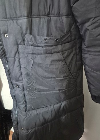 Zara Siyah Kadın Uzun Kışlık Ceket - Görsel 3