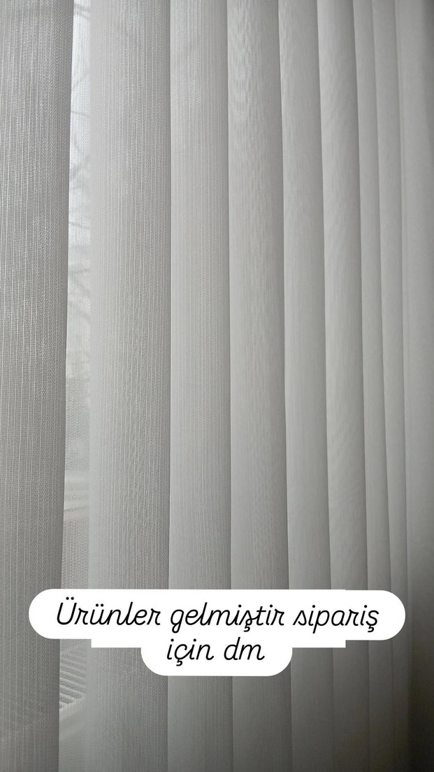 Beyaz Gri Baskılı Modern Perde - Görsel 2