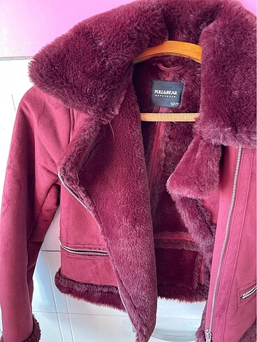 xs Beden bordo Renk Pull and bear ceket