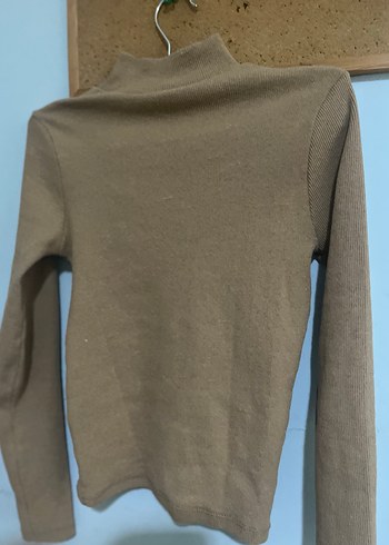 Bej Yüksek Yakalı Kadın Triko - Görsel 3