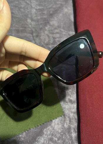 Parlak Kahverengi Kadın Güneş Gözlüğü - Görsel 4