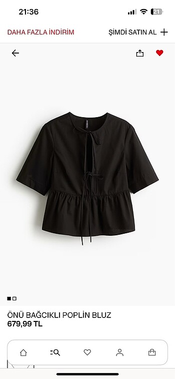H&M pamuklu üst