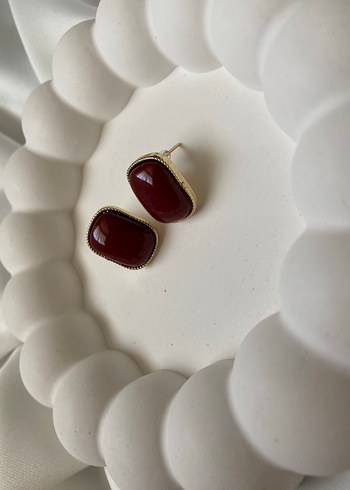 Beden bordo Renk Parlak Bordo Midi Küpe