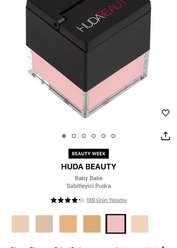 Huda Beauty Baby Bake Sabitleyici Pudra - Açık Pembe