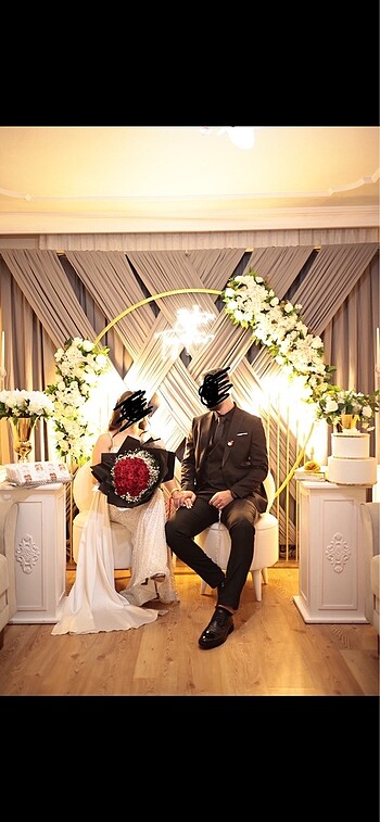 36 Beden beyaz Renk Nişan nikah Elbisesi