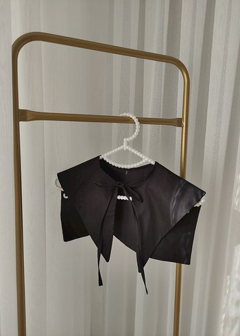 Düğmeli Siyah Gotik Yaka - Görsel 5