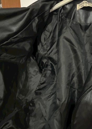 Siyah Deri Biker Ceket - Görsel 4