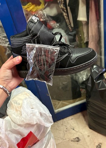 Siyah Erkek Spor Ayakkabı Velcro Bantlı