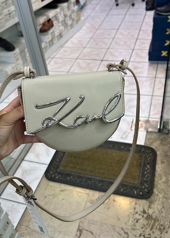 Beden Karl Lagerfeld Bej Deri Kadın Çanta