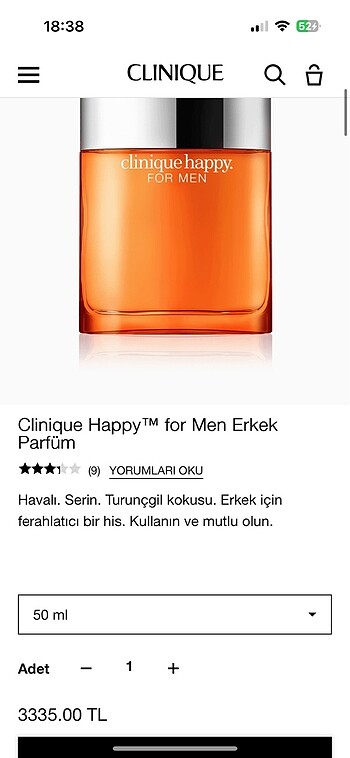 Clinique happy for men parfüm
